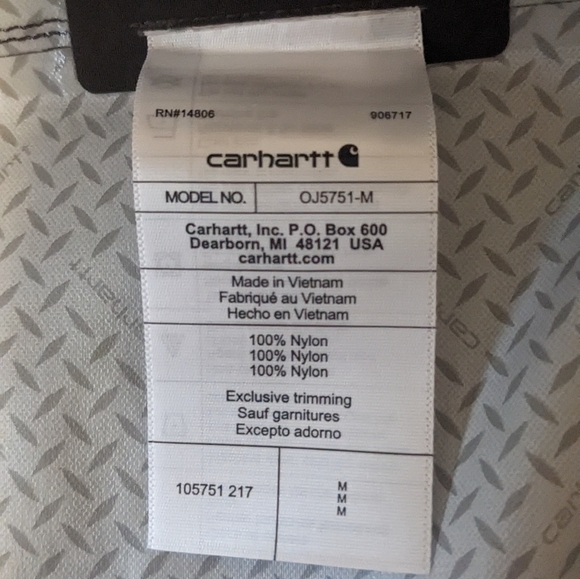 Carhartt Storm Defender Relaxed Fit Jacket in Tarmac. Size Medium. NWT - Picture 14 of 16